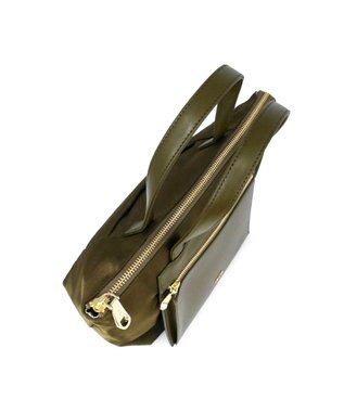 IBIZA コモド　オペラナイロン/牛革　ハンドバッグ カーキ