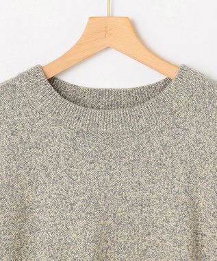 組曲 コットンカシミヤMIX クルーネックニット ライトグレー系1