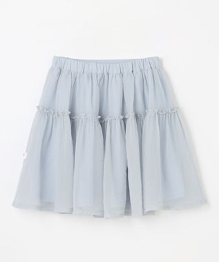 組曲 KIDS 【110-140㎝】シアーチェック スカート サックスブルー系