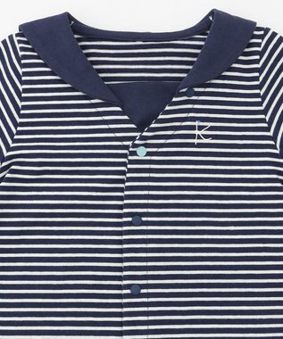 組曲 KIDS 【80-90cm】セーラーボーダー セットアップ ネイビー系1