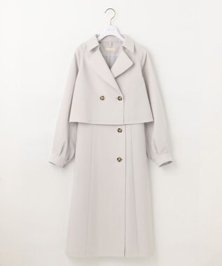 ANY SIS S 【洗える】3WAYジレセット トレンチ コート ライトグレー