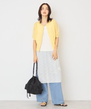 AMERICAN HOLIC 配色フリルレイヤードカーディガン Yellow