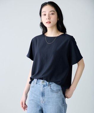 ANY 楽映えドルマンスリーブブラウス（セットアップ着用可） ネイビー