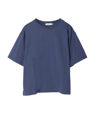 earth music&ecology ＢＯＸシルエットＴ（汗じみ防止） Blue