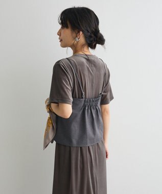 CRAFT STANDARD BOUTIQUE フロントボタンキャミビスチェ Charcoal Gray