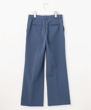 自由区 【裏起毛/撥水加工】TRギャバ ストレートパンツ ダルブルー系