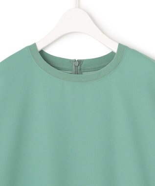 ICB 【洗える】FluidBackSatin ラウンドヘムプルオーバー セラドン系