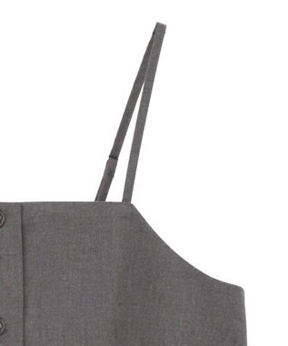 CRAFT STANDARD BOUTIQUE フロントボタンキャミビスチェ Charcoal Gray