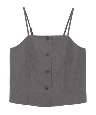 CRAFT STANDARD BOUTIQUE フロントボタンキャミビスチェ Charcoal Gray