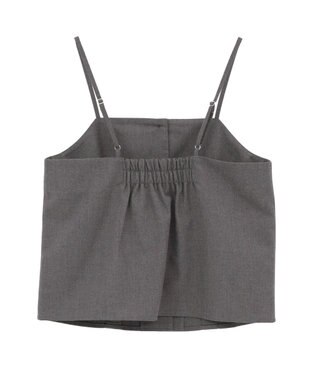 CRAFT STANDARD BOUTIQUE フロントボタンキャミビスチェ Charcoal Gray