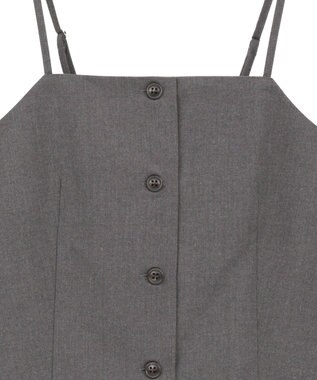 CRAFT STANDARD BOUTIQUE フロントボタンキャミビスチェ Charcoal Gray