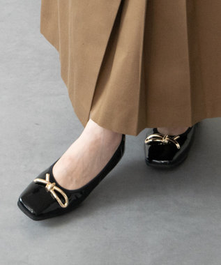Bridget Birkin 【PARADIS COULEUR】スクエアトウメタルリボンバレエシューズ
