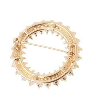 YECCA VECCA パールビジューサークルブローチ Gold