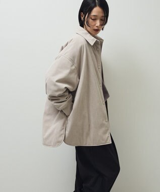 Green Parks コーデュロイ中綿ＣＰＯ Gray Beige