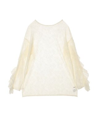 Green Parks ・ＡＮＤ　ＳＥＡＲＣＨ　レーシーラッフルスリーブチュニック Ivory