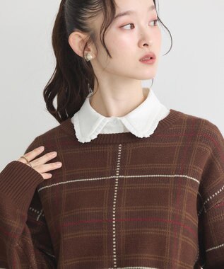 earth music&ecology フリルシャツカラー付け襟 Off White