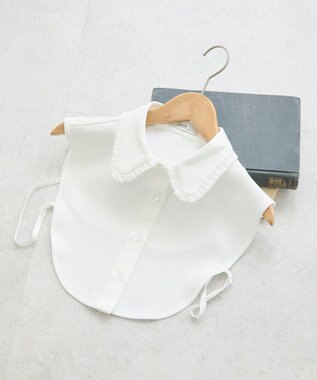earth music&ecology フリルシャツカラー付け襟 Off White