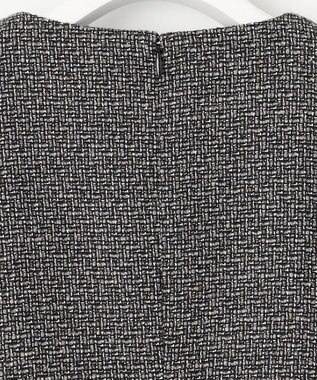 Feroux 【洗える】ツイードコンビミディ ワンピース ネイビー系