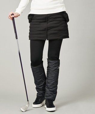 23区GOLF 【WOMEN】【洗える】ナイロンタフタファイバーボール リバーシブル 防寒 スカート ブラック系