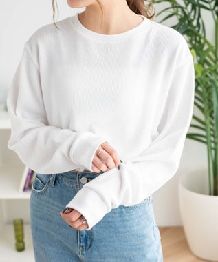 WEGO スリットワッフルロングスリーブT