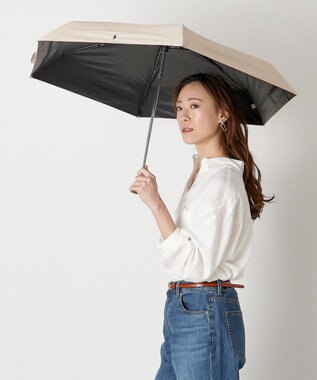 MOONBAT 【WEB限定】POLO RALPH LAUREN(ポロ ラルフローレン) 晴雨兼用日傘 折りたたみ傘 コンパクト PPワンポイント刺繍 一級遮光 遮熱 UV ベージュ