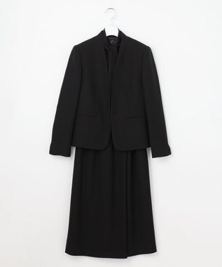 ストレッチ梨地バックサテン　ジャケット＋ワンピース