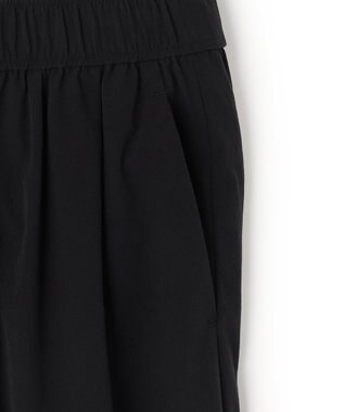 UNFILO 【セットアップ着用可/ウエストゴム】FINE MOVE ギャザーワイドパンツ ブラック