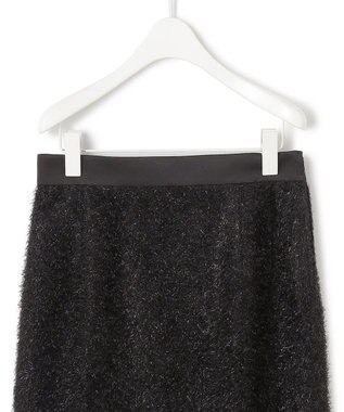 ICB L ルレックスヘアリージャカード ナロースカート ブラック系