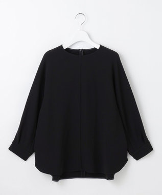 自由区 L 【17号サイズまで展開・カタログ掲載・セットアップ対応】トリアセダブルクロス ブラウス ブラック