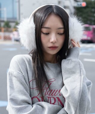 WEGO ボリュームMIXファーイヤーマフ ホワイト