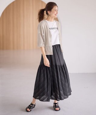 ANY メッシュカーディガン サンドベージュ