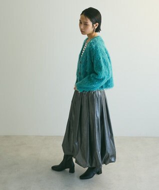 Green Parks armonia．シャギーショートカーディガン Blue