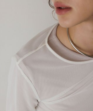 GRACE CONTINENTAL レイヤードカットトップ ホワイト