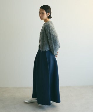 Green Parks armonia．シャギーショートカーディガン Gray