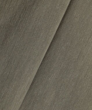 自由区 L 【洗える・ストレッチ素材】リネンヴィスコース ストレッチ カーゴパンツ カーキ系