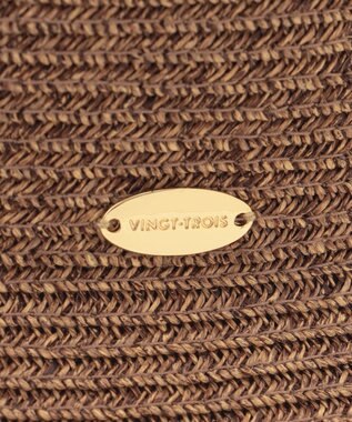 23区 ペーパーブレード エッジアップ ハット ダークブラウン系