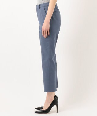 J.PRESS LADIES S 【シワになりにくい】コットンフィッティーシャーク テーパードパンツ ダルブルー系