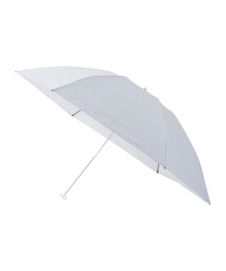 MOONBAT Fuwacool(フワクール) フワクールホワイト 晴雨兼用日傘 折りたたみ傘 ランダムドット 軽量 一級遮光／遮熱／UV サックスブルー
