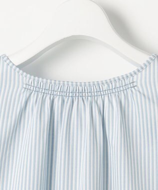 J.PRESS LADIES ストライプジャカード ラウンドネック カットソー アクアストライプ系