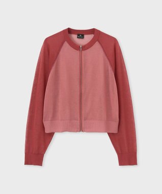 Paul Smith ジップアップ シアーニット ワインレッド