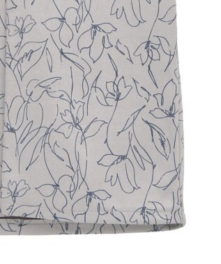 YECCA VECCA ラインフラワー柄フェイクスエードスカート Charcoal Gray