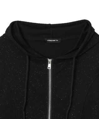 WEGO カーブヘムダブルZIPパーカー ブラック