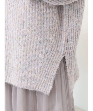 earth music&ecology ふわふわメランジチュニック Lavender