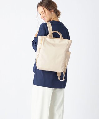 LA BAGAGERIE ツイルナイロン×エナメル リュックサック