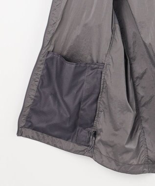 JOSEPH ABBOUD MOUNTAIN 【軽量/ECO撥水/ポケッタブル】ヴィンテージナイロンシャンブレーパーカー ライトグレー系