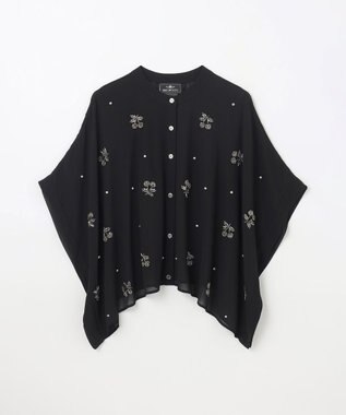 GRACE CONTINENTAL チェリーポンチョブラウス ブラック
