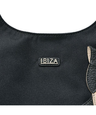 IBIZA アニマーダ　ナイロン　セミショルダーバッグ（ネコ） 黒