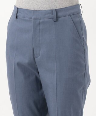J.PRESS LADIES S 【シワになりにくい】コットンフィッティーシャーク テーパードパンツ ダルブルー系