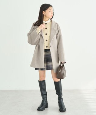 earth music&ecology オーバーテーラードジャケット　シャギー Gray Beige