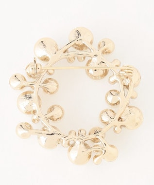 ANY SIS サークルパール調 ブローチ ゴールド系